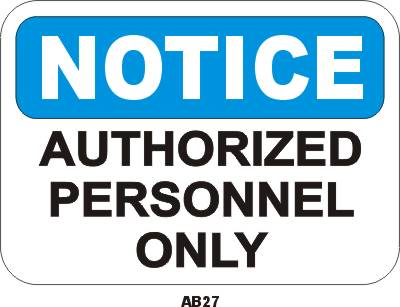 A827P Authorized Personnel